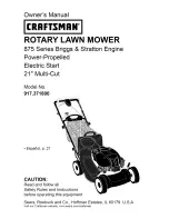 Craftsman 917.371800 Owner'S Manual preview