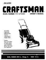 Предварительный просмотр 1 страницы Craftsman 917.372282 Owner'S Manual