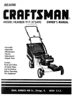 Craftsman 917.372490 Owner'S Manual preview