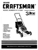 Preview for 1 page of Craftsman 917.372851 Owner'S Manual