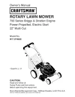 Предварительный просмотр 1 страницы Craftsman 917.374553 Owner'S Manual