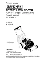 Craftsman 917.374943 Owner'S Installation Manual preview