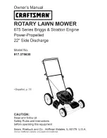 Предварительный просмотр 1 страницы Craftsman 917.375630 Owner'S Manual