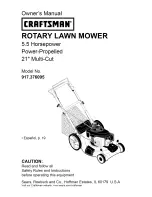 Craftsman 917.376095 Owner'S Manual preview