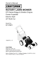 Предварительный просмотр 1 страницы Craftsman 917.376471 Owner'S Manual