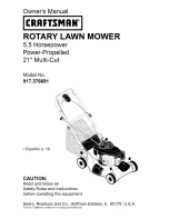 Craftsman 917.376691 Owner'S Manual preview