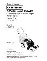 Craftsman 917.376744 Owner'S Manual preview