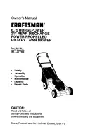 Предварительный просмотр 1 страницы Craftsman 917.377621 Owner'S Manual