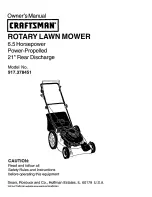 Предварительный просмотр 1 страницы Craftsman 917.378451 Owner'S Manual