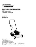 Предварительный просмотр 1 страницы Craftsman 917.386082 Owner'S Manual