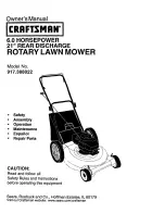 Предварительный просмотр 1 страницы Craftsman 917.388022 Owner'S Manual