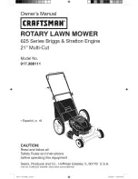 Предварительный просмотр 1 страницы Craftsman 917 388111 Owner'S Manual