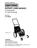 Предварительный просмотр 1 страницы Craftsman 917.388590 Owner'S Manual