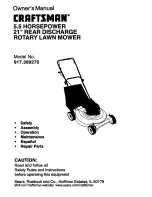 Предварительный просмотр 1 страницы Craftsman 917.389270 Owner'S Manual