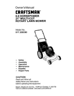 Предварительный просмотр 1 страницы Craftsman 917.389390 Owner'S Manual