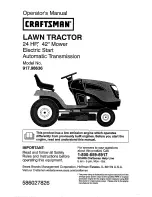 Preview for 1 page of Craftsman 917.986360 Operator'S Manual