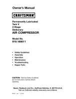 Preview for 1 page of Craftsman 919.165611 Owner'S Manual