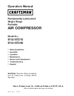 Preview for 1 page of Craftsman 919.167210 Operator'S Manual