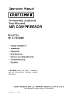 Предварительный просмотр 1 страницы Craftsman 919.167240 Operator'S Manual