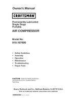 Предварительный просмотр 1 страницы Craftsman 919.167600 Owner'S Manual