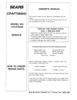 Preview for 30 page of Craftsman 919.679240 Owner'S Manual