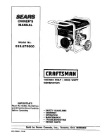 Preview for 1 page of Craftsman 919.679500 Owner'S Manual