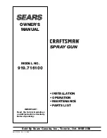 Craftsman 919.716100 Owner'S Manual preview