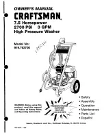 Preview for 1 page of Craftsman 919.7627 Owner'S Manual