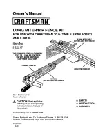 Preview for 1 page of Craftsman 922217 Owner'S Manual