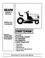 Предварительный просмотр 1 страницы Craftsman 944.604860 Owner'S Manual