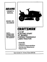 Preview for 1 page of Craftsman 944.609040 Owner'S Manual