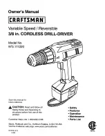 Preview for 1 page of Craftsman 973.111220 Owner'S Manual