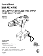 Preview for 1 page of Craftsman 973.113051 Owner'S Manual