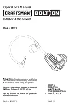 Preview for 1 page of Craftsman BOLTON 34976 Operator'S Manual