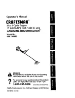 Craftsman BRUSHWACKER 358.795050 Operator'S Manual предпросмотр