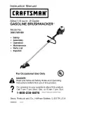 Preview for 1 page of Craftsman BRUSHWACKER 358.795180 Instruction Manual