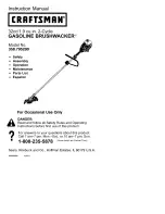 Preview for 1 page of Craftsman BRUSHWACKER 358.795200 Instruction Manual