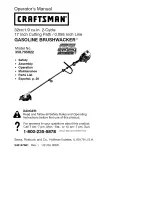 Preview for 1 page of Craftsman BRUSHWACKER 358.795822 Operator'S Manual