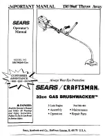 Craftsman BRUSHWACKER 358.798260-32cc Operator'S Manual preview