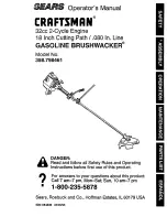 Предварительный просмотр 1 страницы Craftsman BRUSHWACKER 358.798461 Operator'S Manual