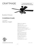 Craftsman Builder Deluxe BLD52-3 light Installation Manual preview