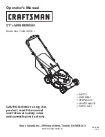 Предварительный просмотр 1 страницы Craftsman C459-36201-1 Operator'S Manual