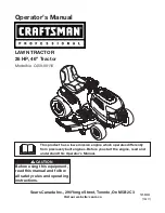 Предварительный просмотр 1 страницы Craftsman C459-60116 Operator'S Manual