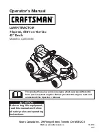 Предварительный просмотр 1 страницы Craftsman C459.60410 Operator'S Manual