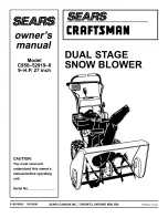 Предварительный просмотр 1 страницы Craftsman C950-52919-0 Owner'S Manual