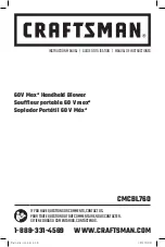 Craftsman CMCBL760 Instruction Manual preview