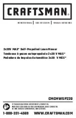 Preview for 1 page of Craftsman CMCMWSP220 Instruction Manual