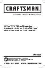 Craftsman CMCS550 Instruction Manual preview