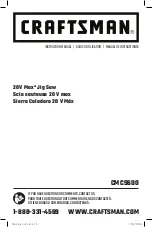 Craftsman CMCS600 Originai Instruction Manual preview