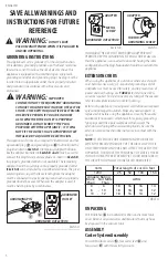 Preview for 4 page of Craftsman CMXEVBCB1260L Instruction Manual